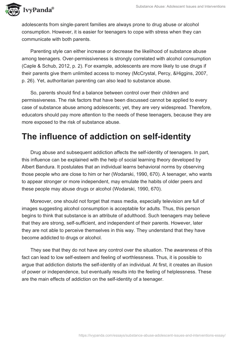 Substance Abuse: Adolescent Issues and Interventions. Page 3