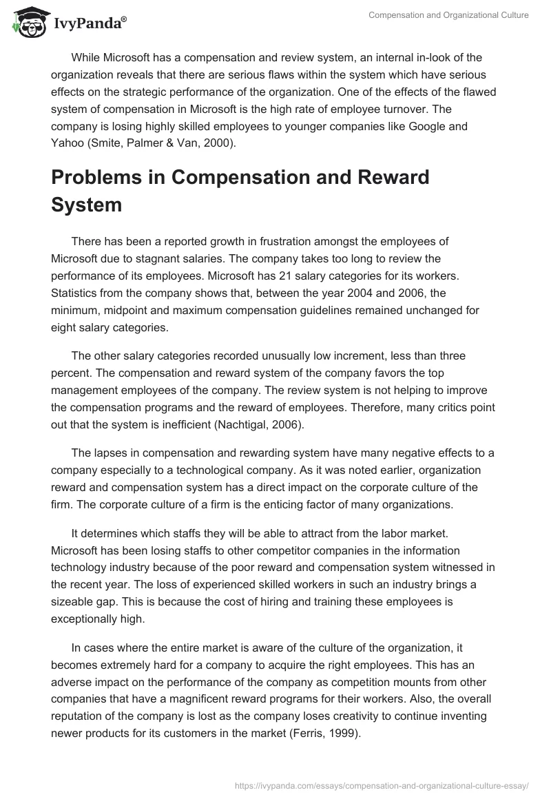 Compensation and Organizational Culture. Page 5