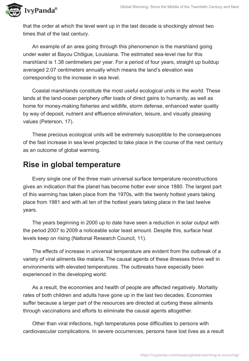 Global Warming: Since the Middle of the Twentieth Century and Next. Page 2