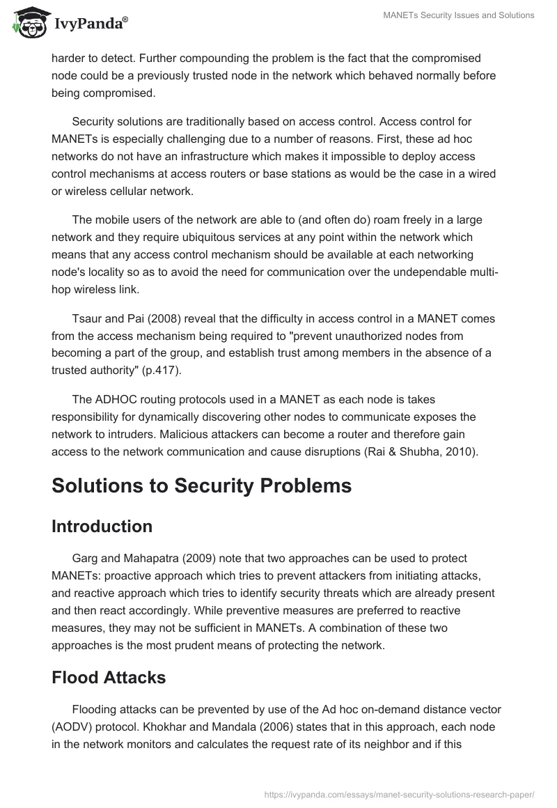 MANETs Security Issues and Solutions. Page 5