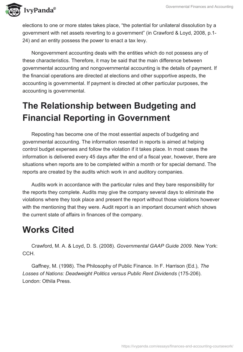 Governmental Finances and Accounting. Page 2