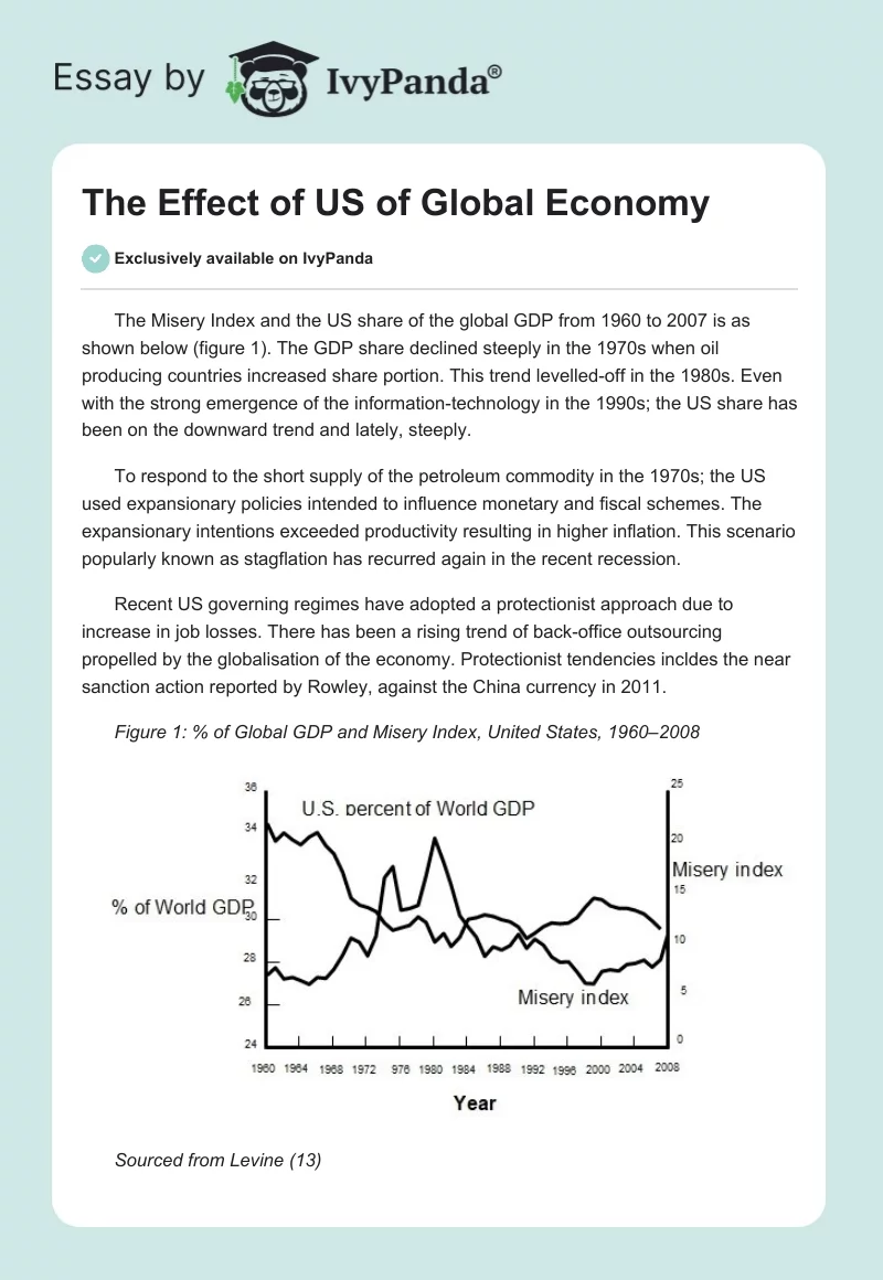 The Effect of US of Global Economy. Page 1
