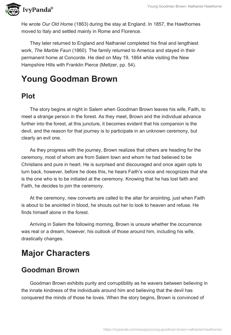 Young Goodman Brown- Nathaniel Hawthorne. Page 2