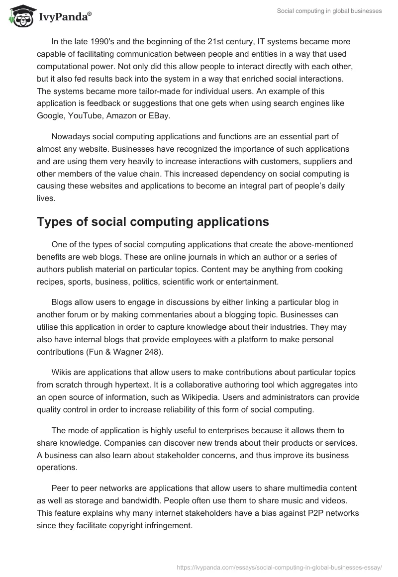 Social computing in global businesses. Page 4