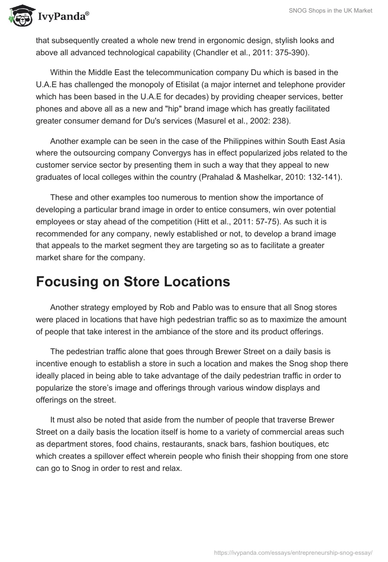 SNOG Shops in the UK Market. Page 5