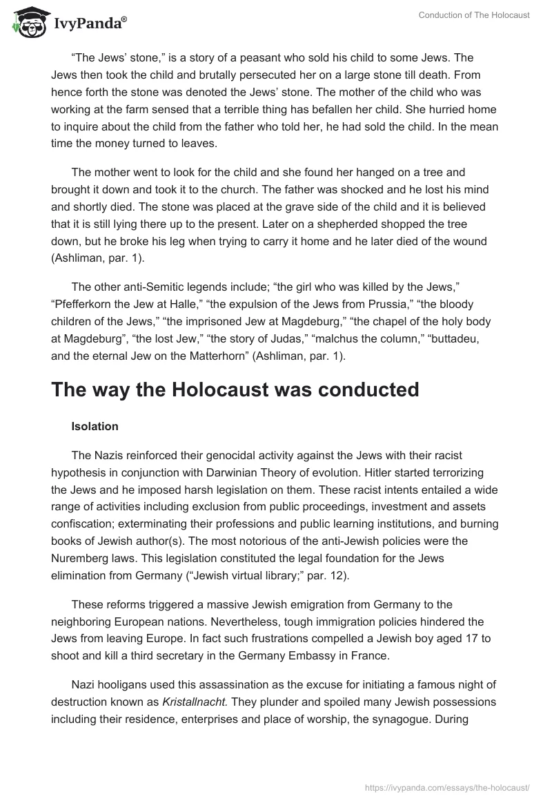 Conduction of The Holocaust. Page 3