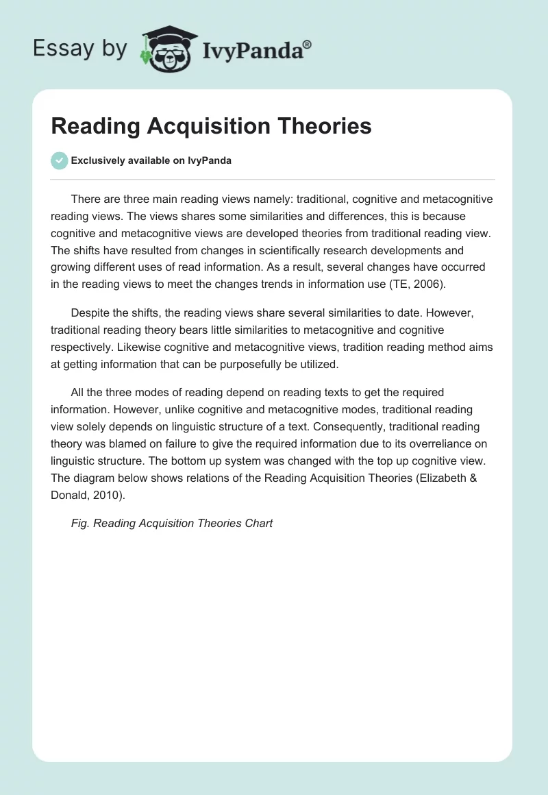 Reading Acquisition Theories. Page 1