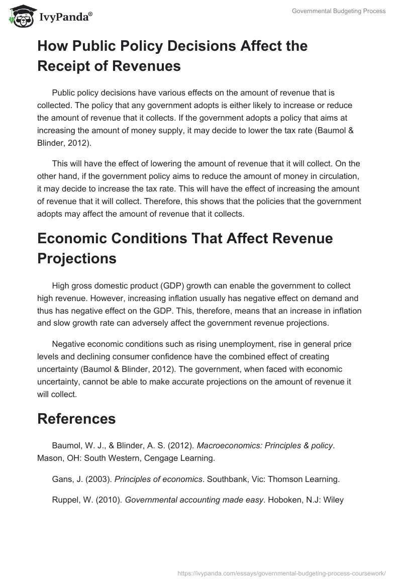 Governmental Budgeting Process. Page 3