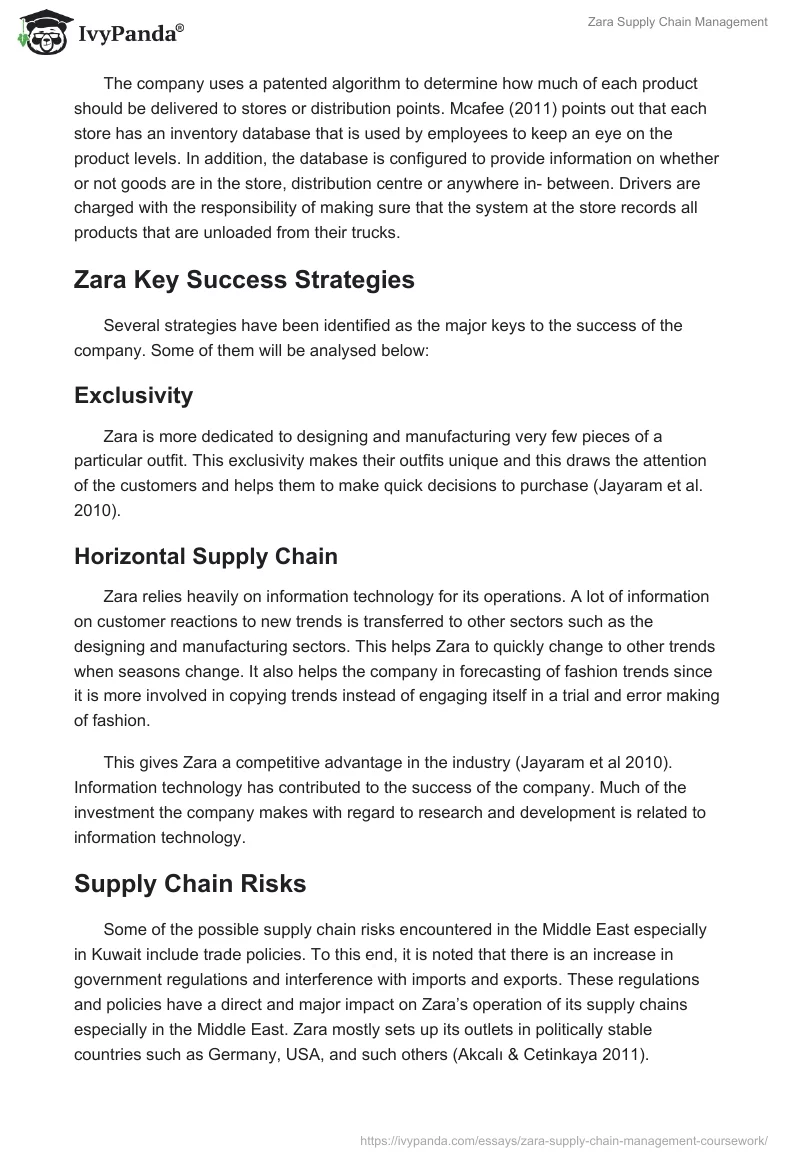 Zara Supply Chain Management. Page 5