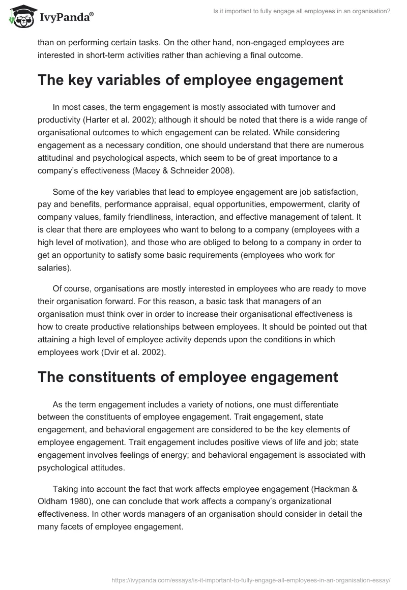 Is it important to fully engage all employees in an organisation?. Page 2