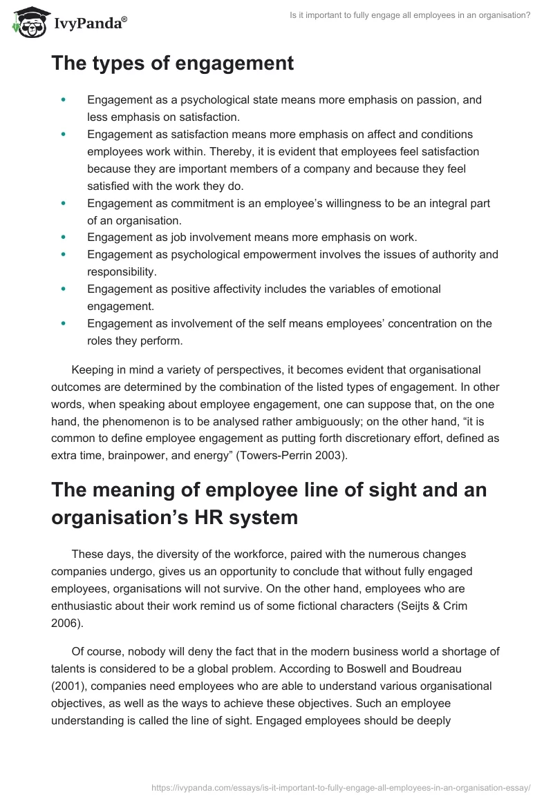 Is it important to fully engage all employees in an organisation?. Page 3