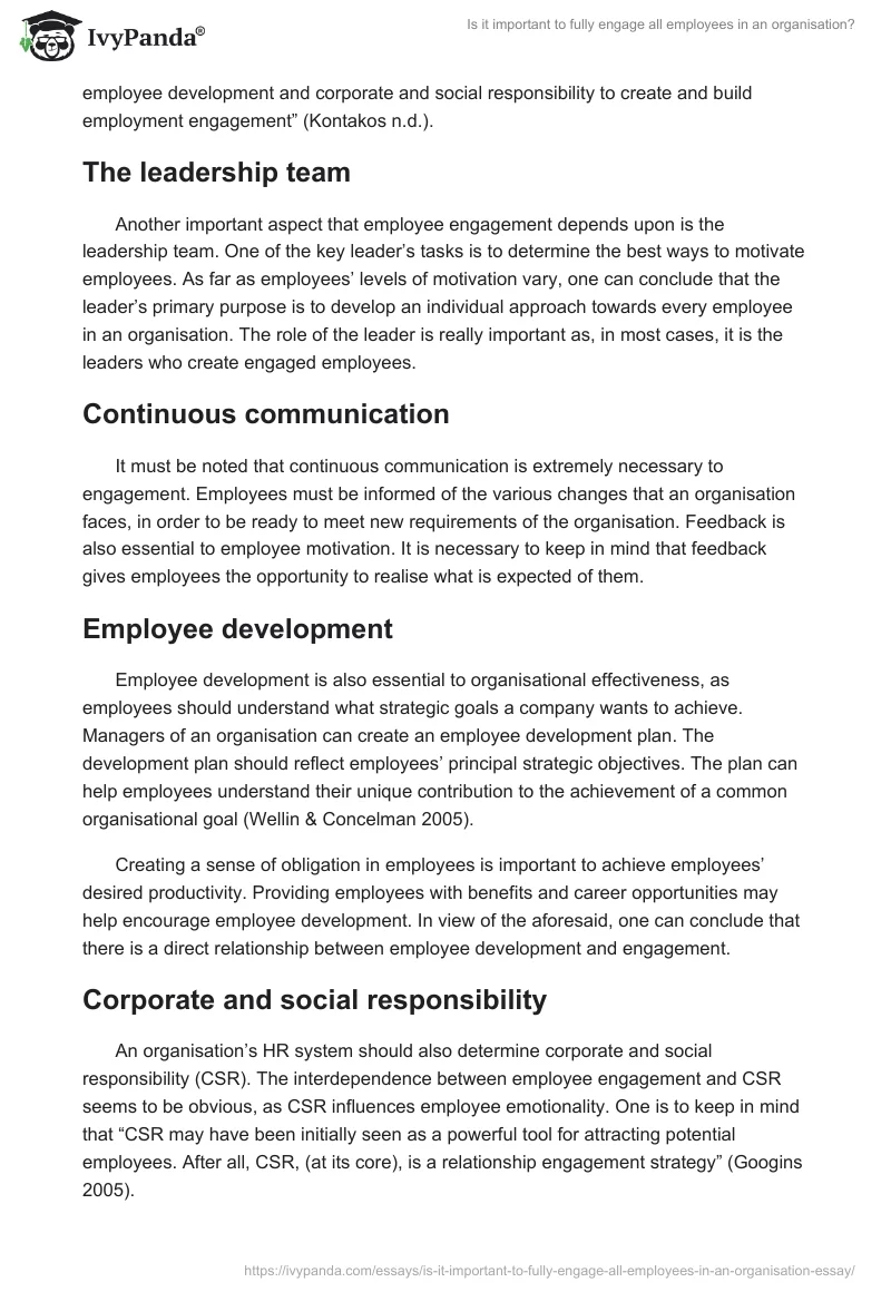 Is it important to fully engage all employees in an organisation?. Page 5