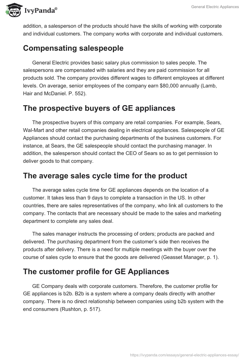 General Electric Appliances. Page 2