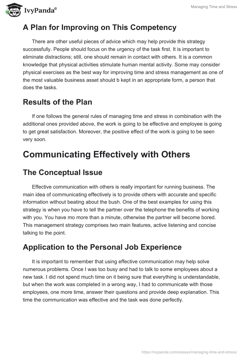 Managing Time and Stress. Page 2