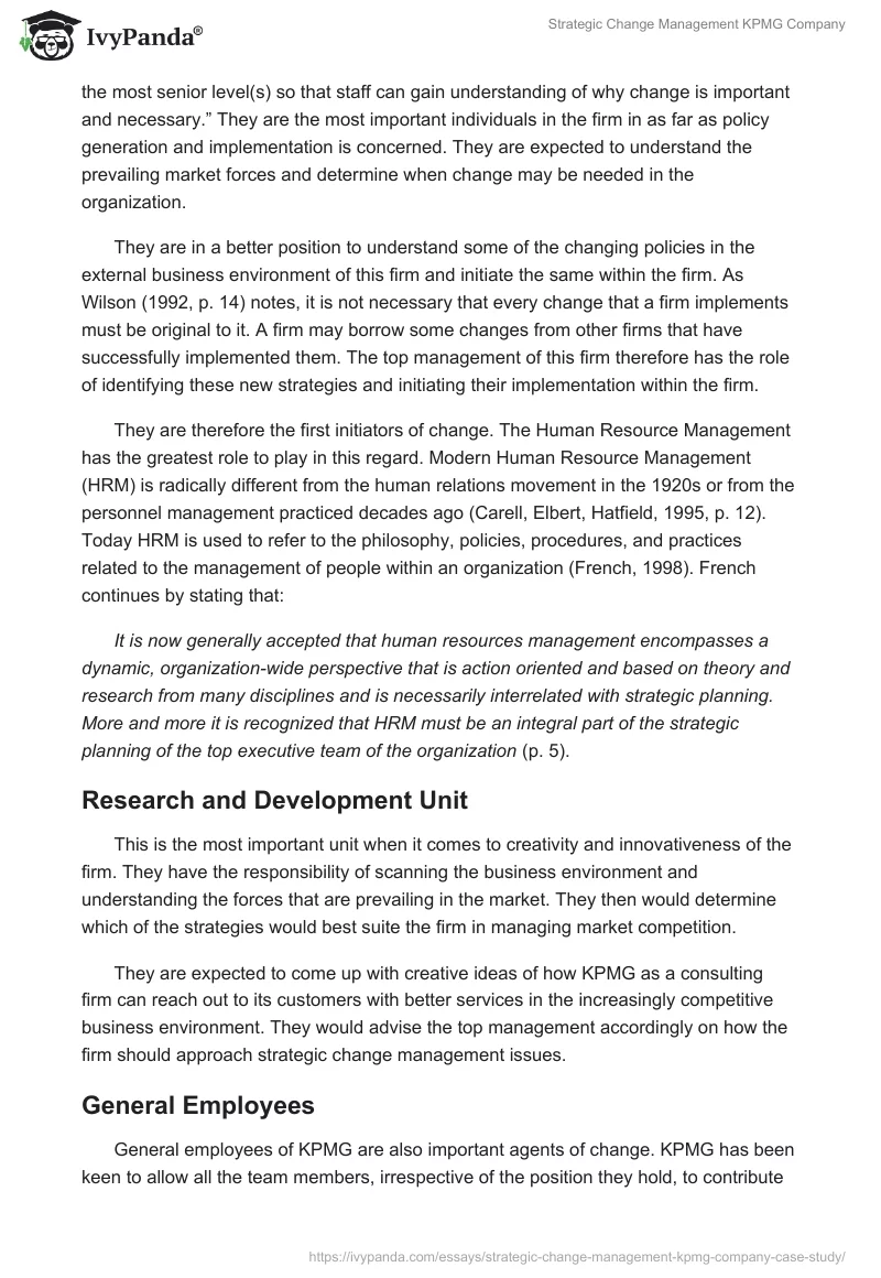 Strategic Change Management KPMG Company. Page 4