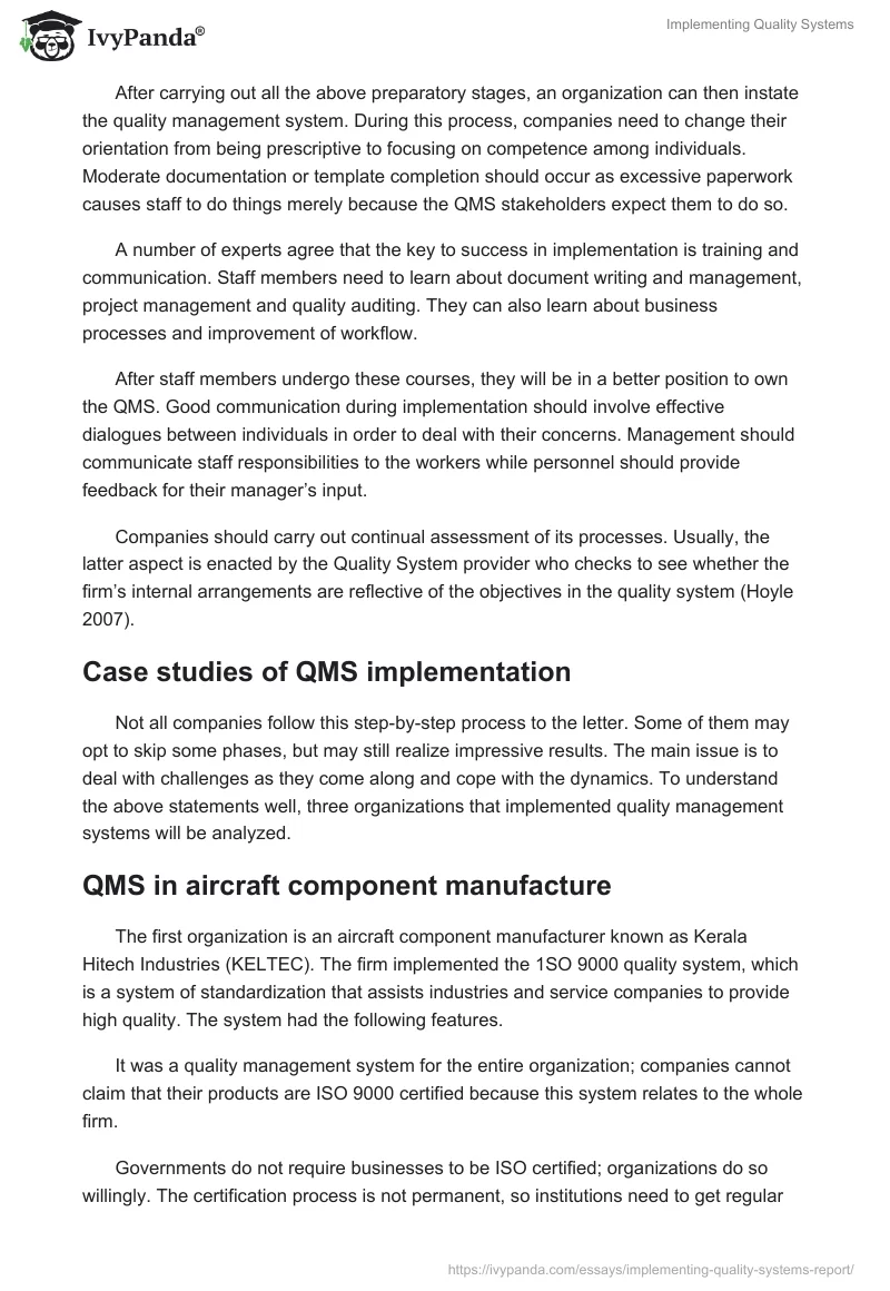 Implementing Quality Systems. Page 3