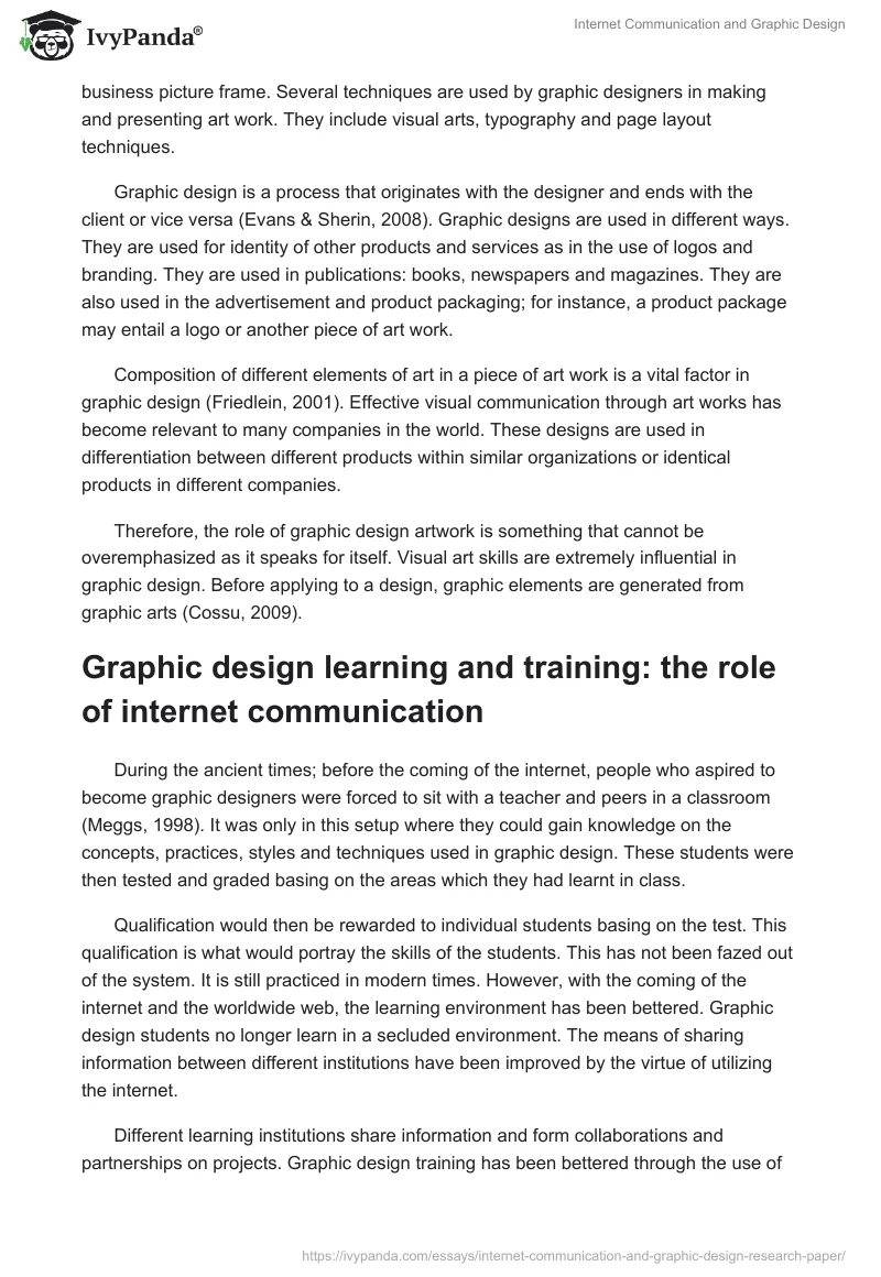 Internet Communication and Graphic Design. Page 5