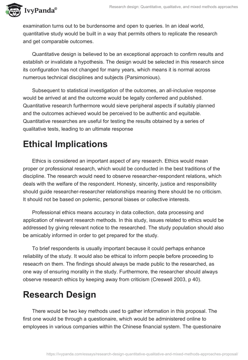 Research design: Quantitative, qualitative, and mixed methods approaches. Page 4