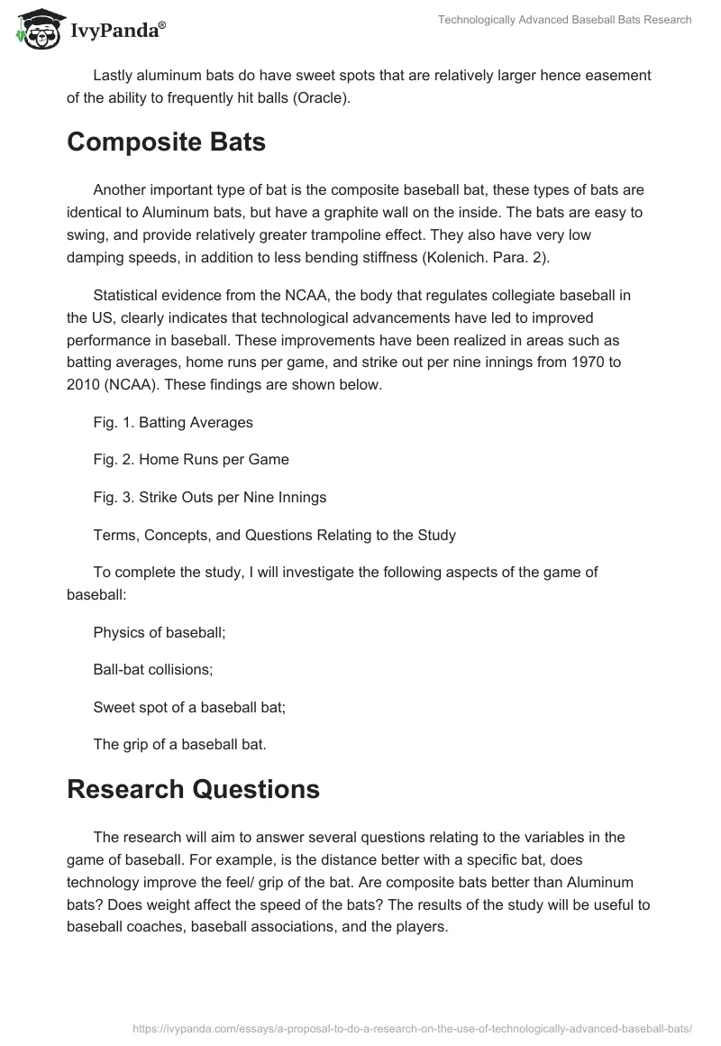 Technologically Advanced Baseball Bats Research. Page 2