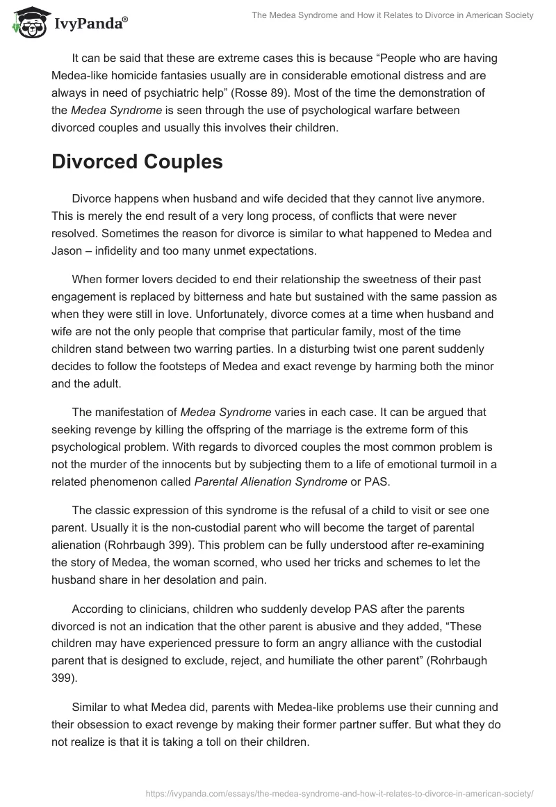 The Medea Syndrome and How it Relates to Divorce in American Society. Page 3