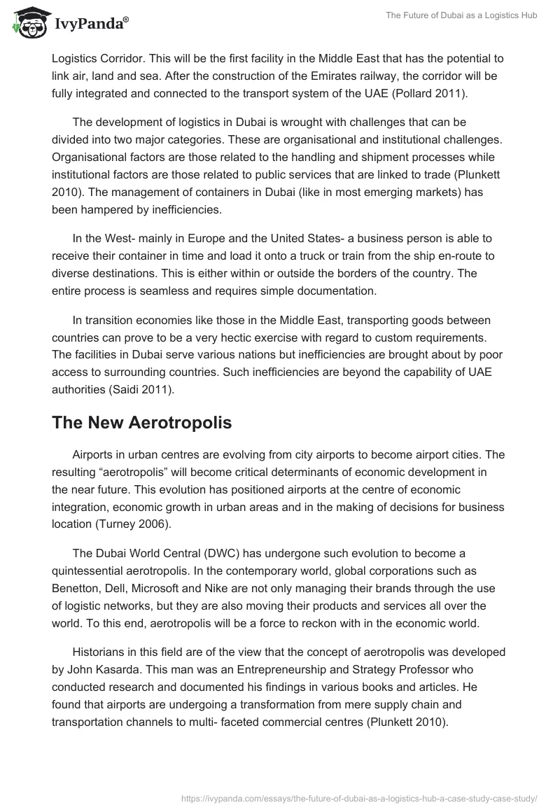 The Future of Dubai as a Logistics Hub. Page 5