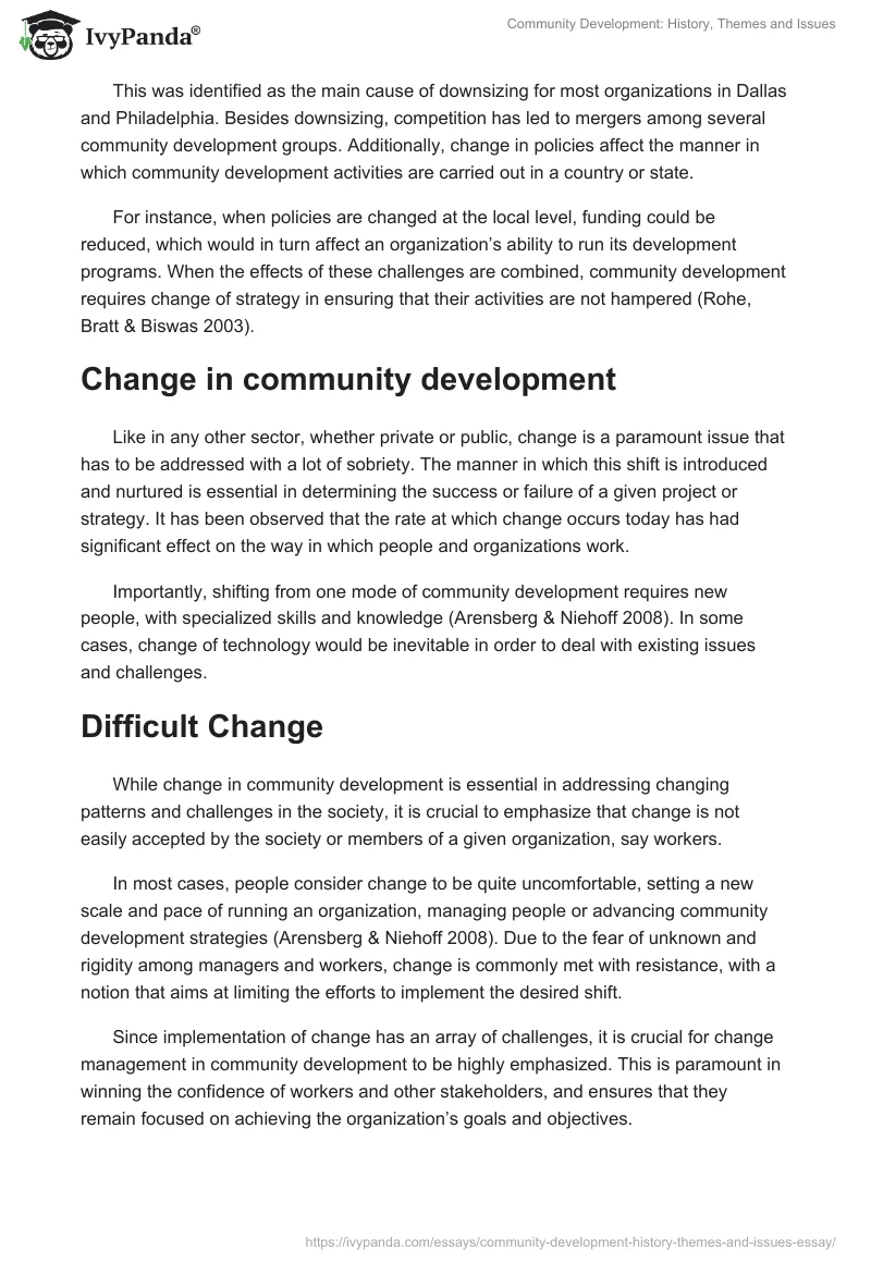 Community Development: History, Themes and Issues. Page 5