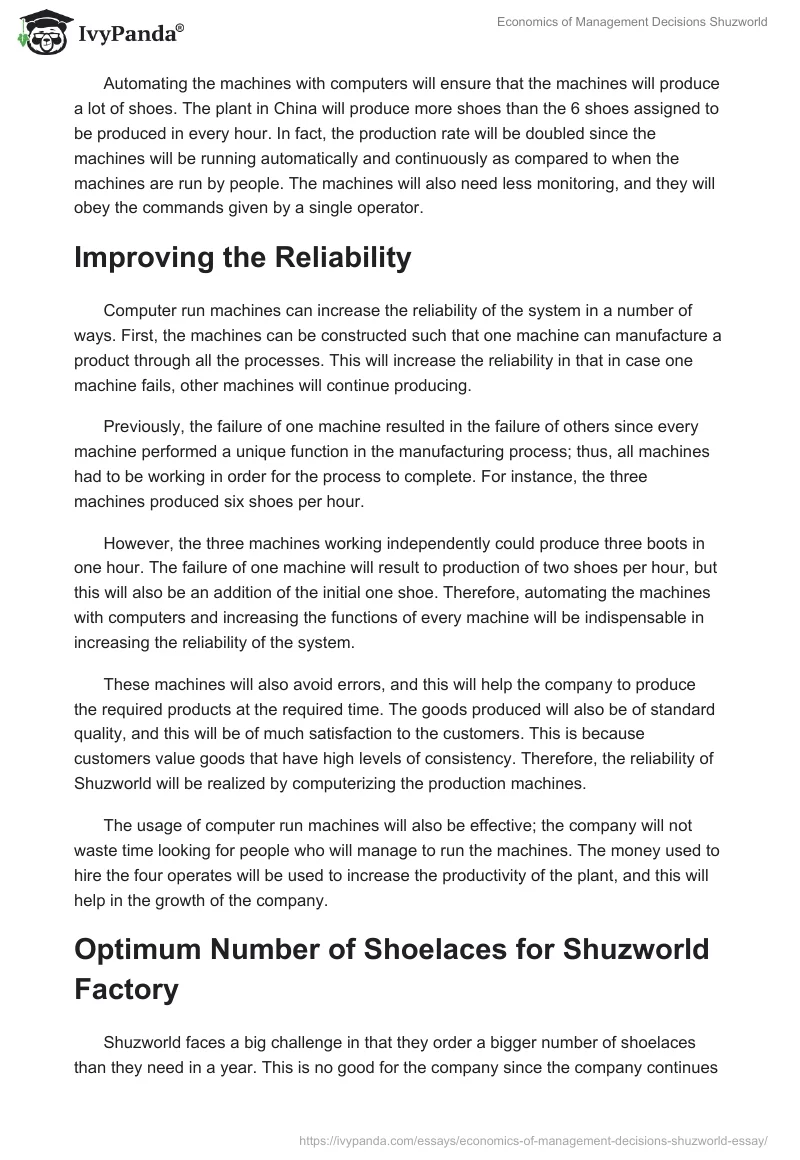 Economics of Management Decisions Shuzworld. Page 5