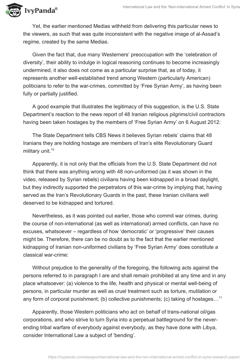 International Law and the ‘Non-International Armed Conflict’ in Syria. Page 5