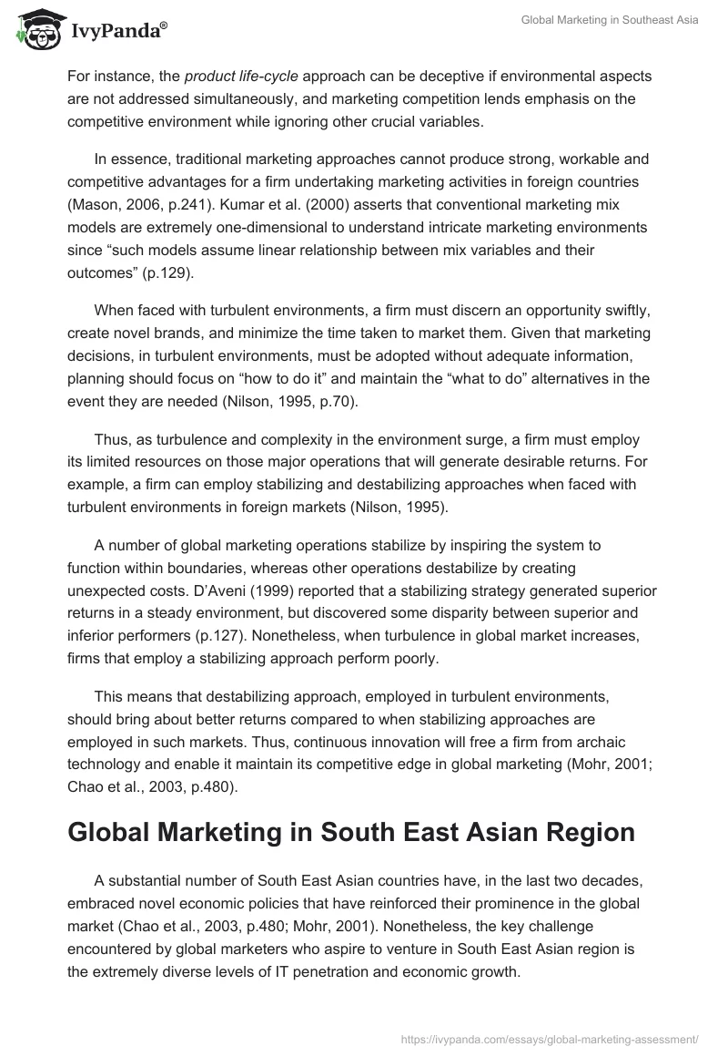 Global Marketing in Southeast Asia. Page 3