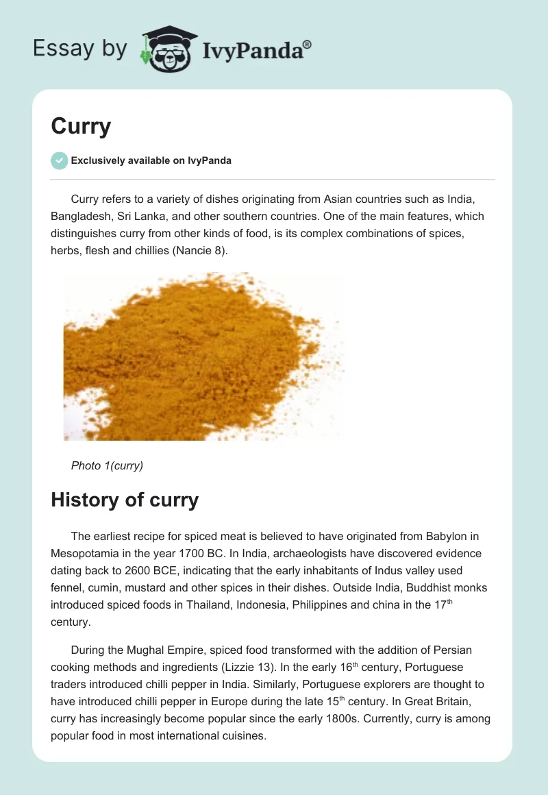 Curry. Page 1