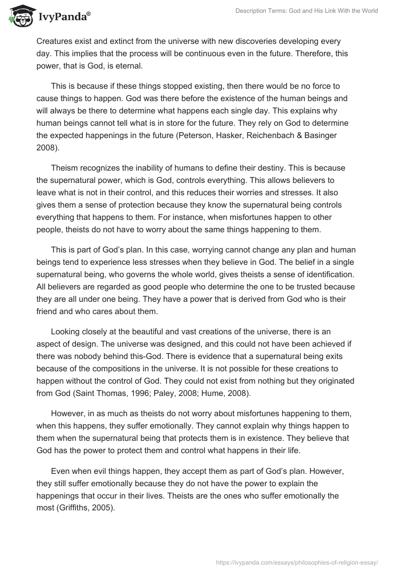 Description Terms: God and His Link With the World. Page 2