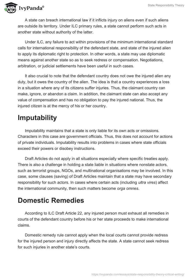 State Responsibility Theory. Page 2