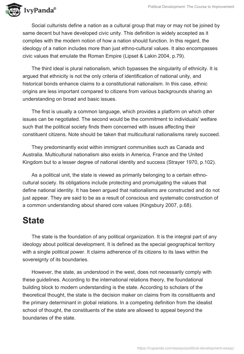 Political Development: The Course to Improvement. Page 3