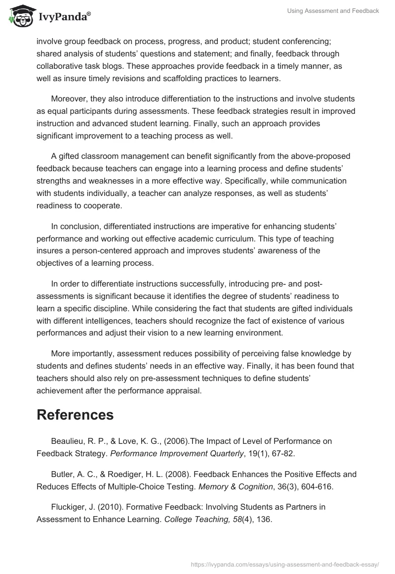 Using Assessment and Feedback. Page 4