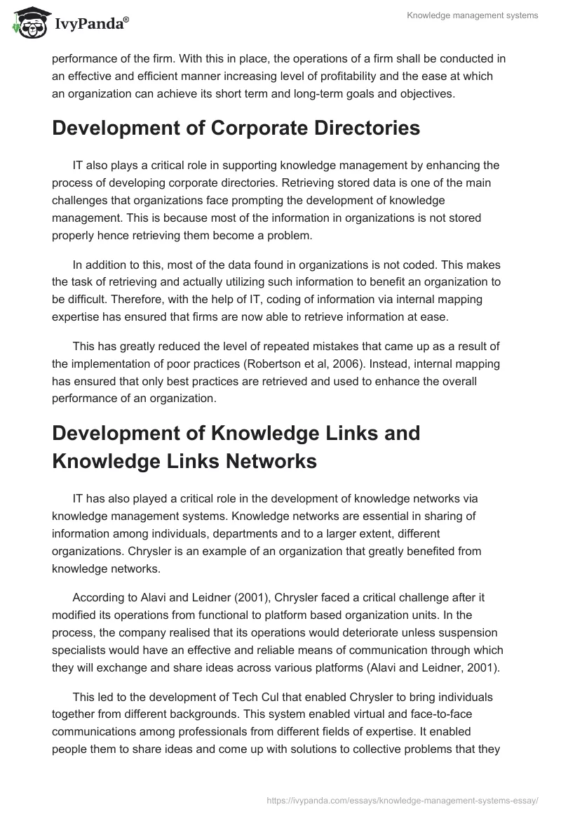 Knowledge management systems. Page 3