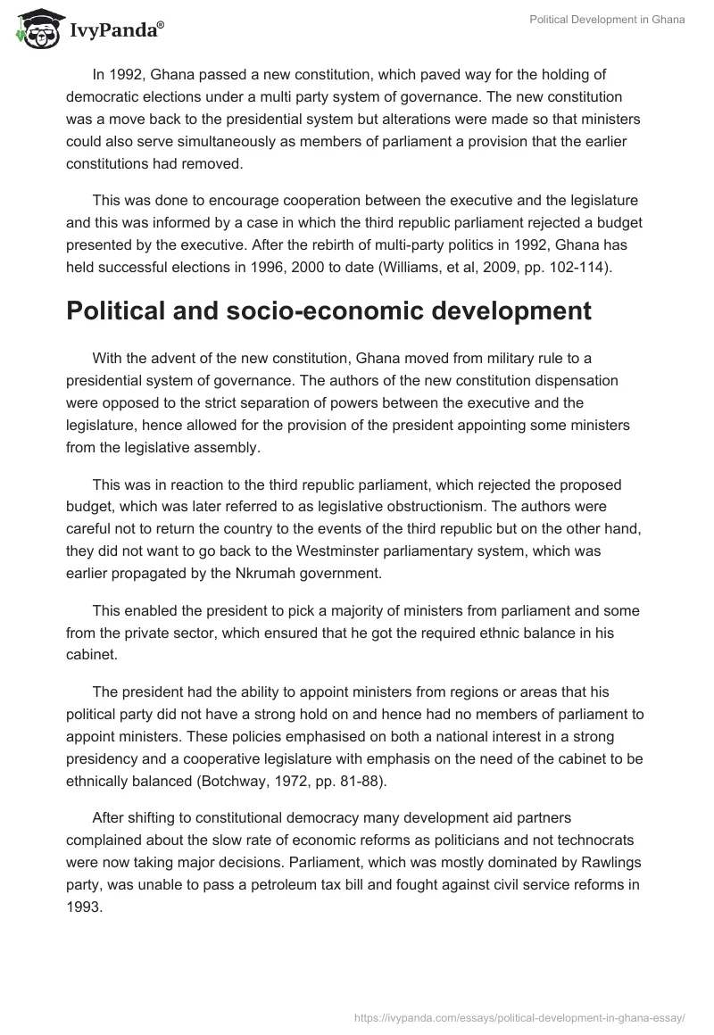 Political Development in Ghana. Page 3