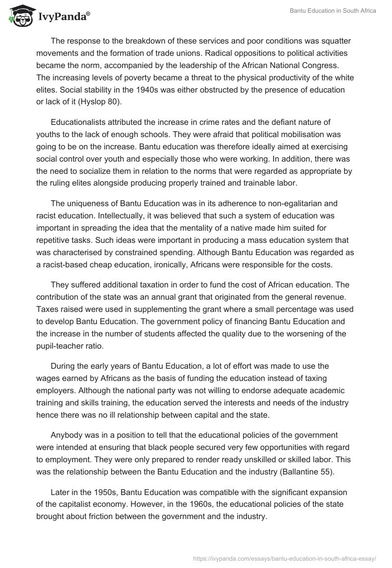 grade 9 essay bantu education act pdf