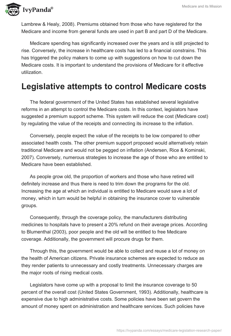 Medicare and its Mission. Page 2