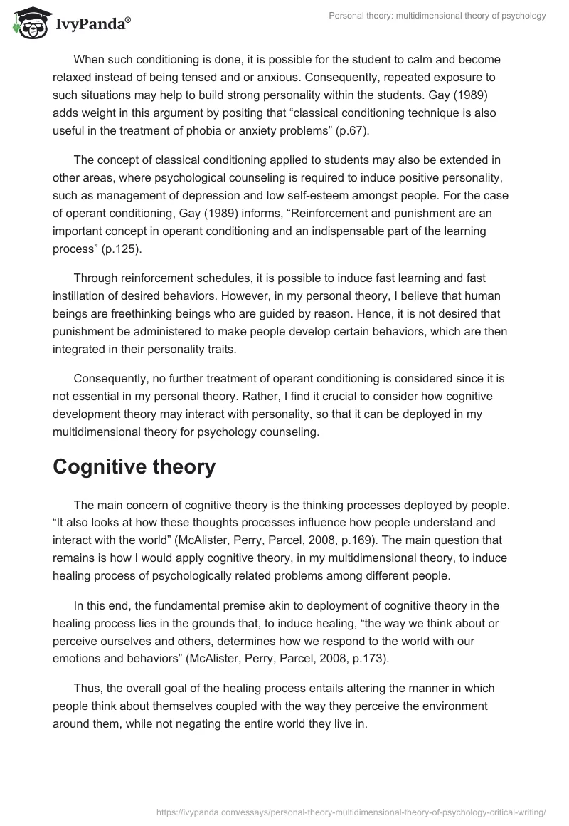 Personal theory: multidimensional theory of psychology. Page 5