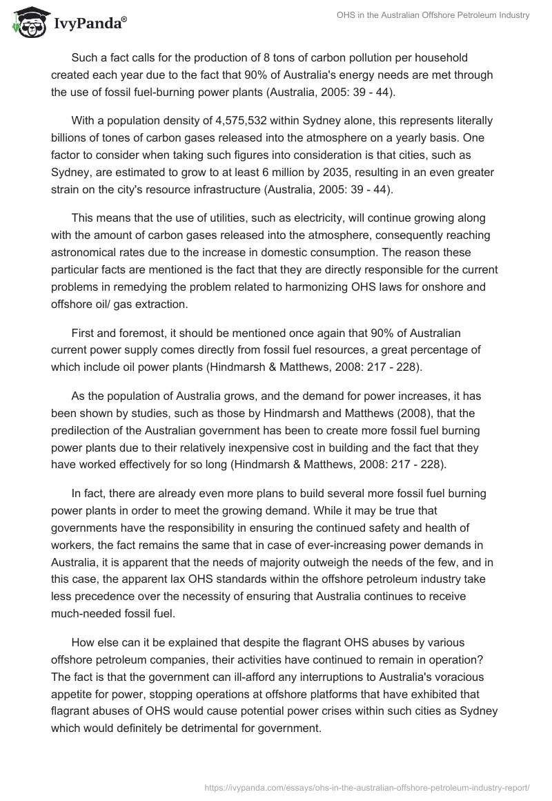 OHS in the Australian Offshore Petroleum Industry. Page 4