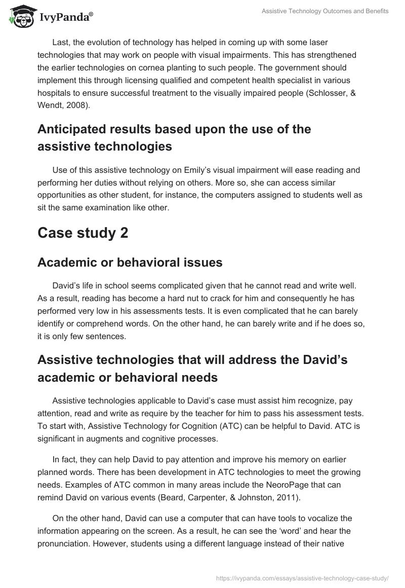 Assistive Technology Outcomes and Benefits. Page 3