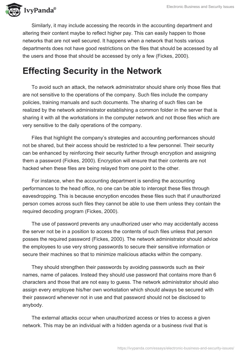 Electronic Business and Security Issues. Page 3