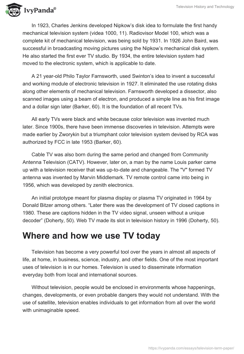 Television History and Technology. Page 2