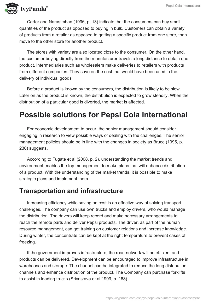 Pepsi Cola International. Page 5