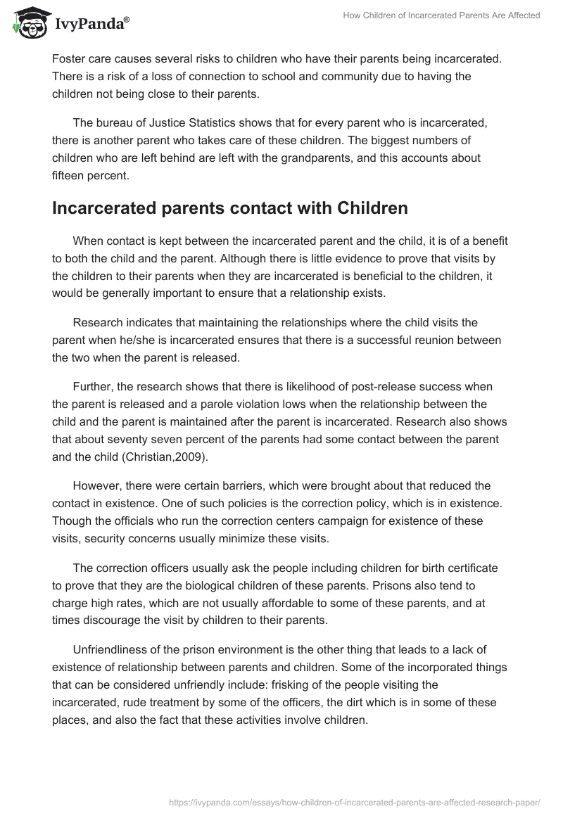 How Children of Incarcerated Parents Are Affected. Page 4