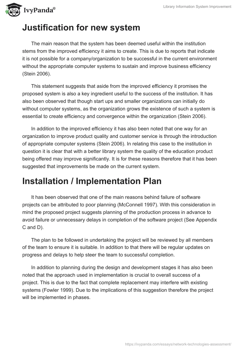 Library Information System Improvement. Page 5
