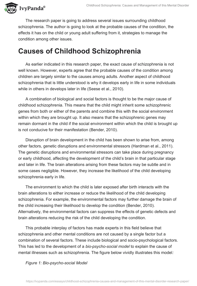Childhood Schizophrenia: Causes and Management of This Mental Disorder. Page 3
