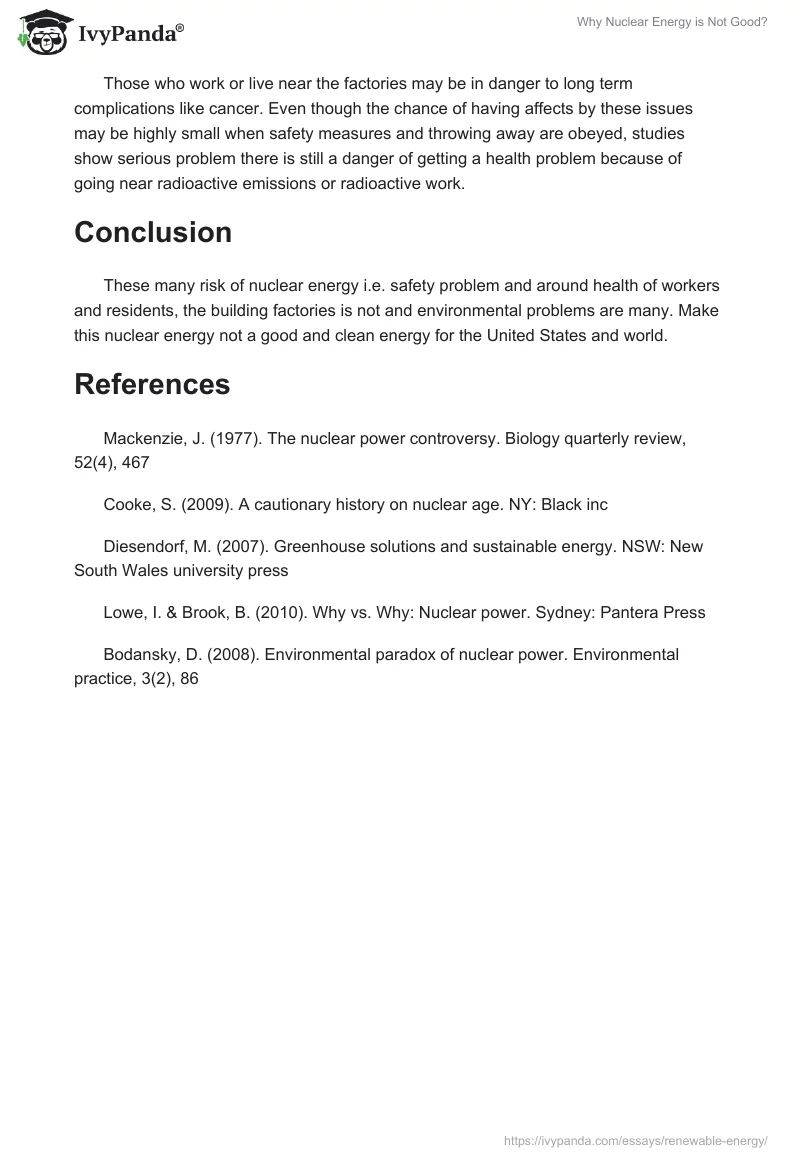 Why Nuclear Energy Is Not Good?. Page 3