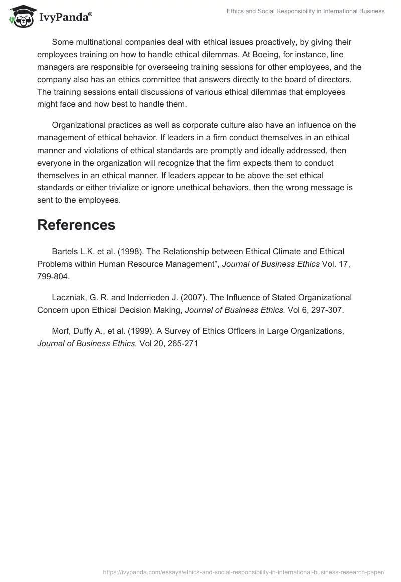 Ethics and Social Responsibility in International Business. Page 3