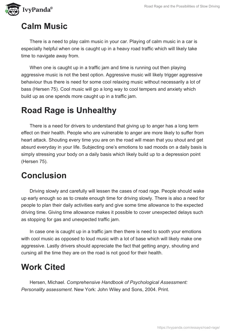 Road Rage and the Possibilities of Slow Driving. Page 2